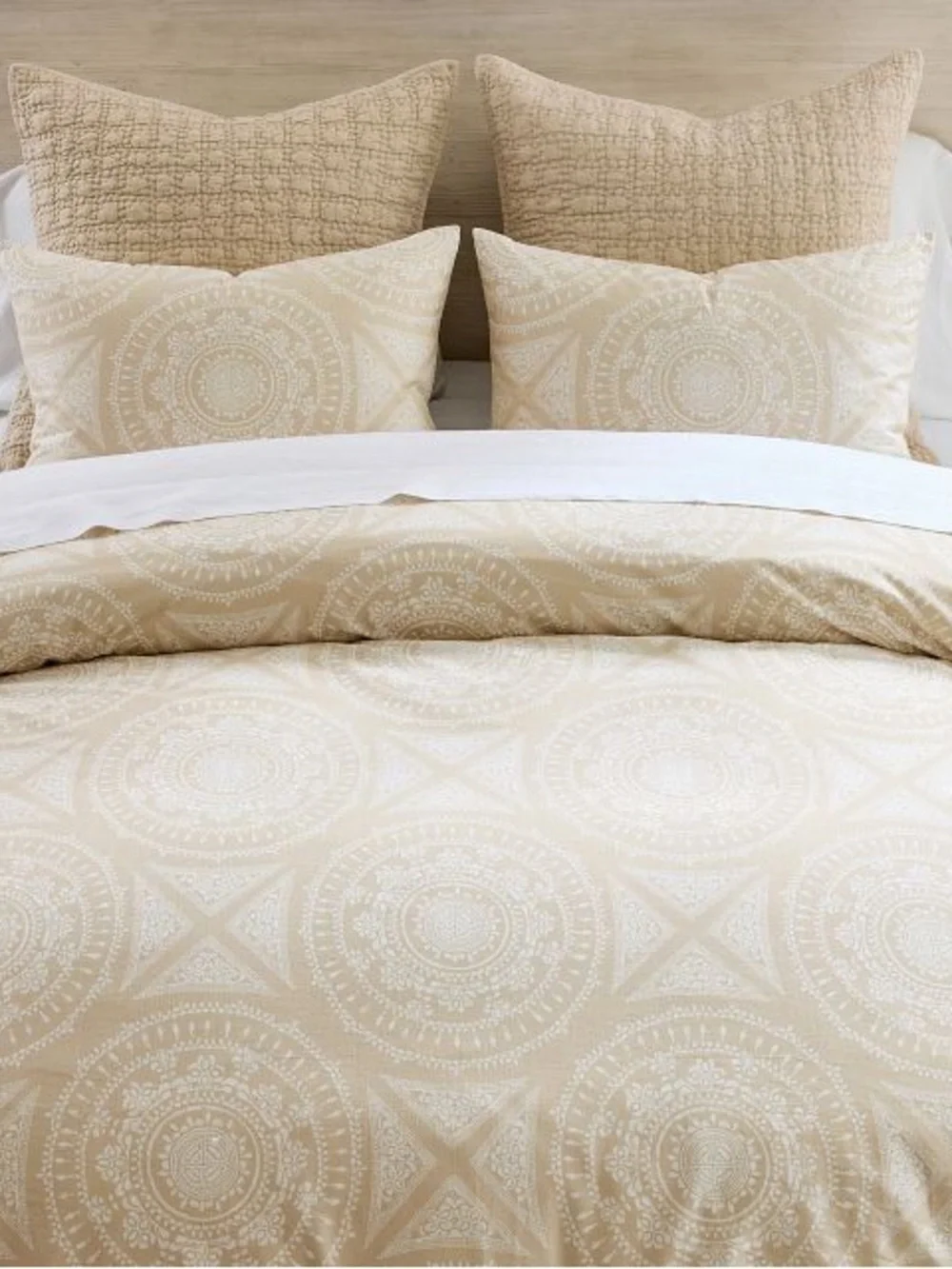 Pottery Barn Dot Medallion Reversible Duvet Cover Full/Queen NEW